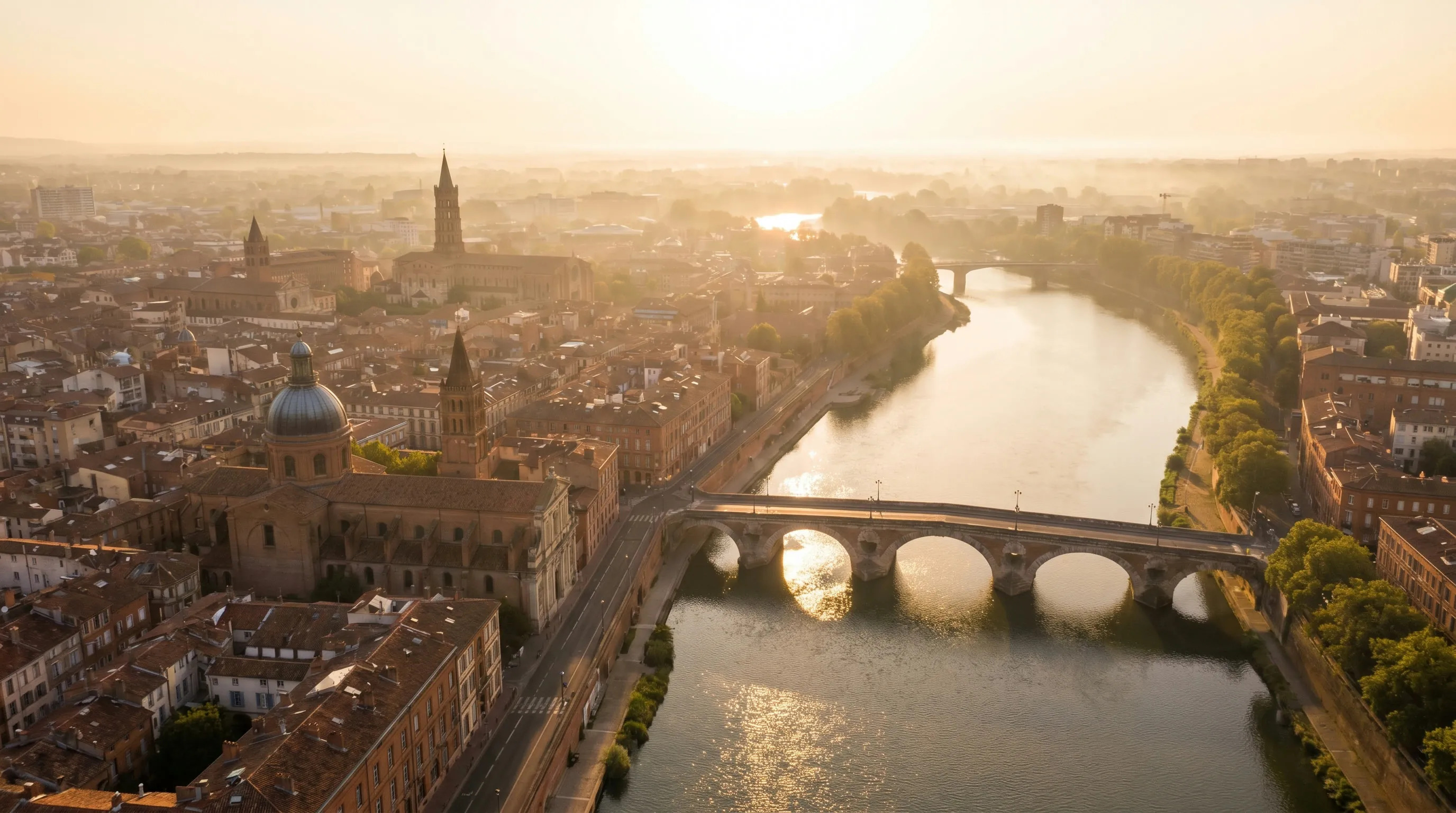 Toulouse au lever du soleil