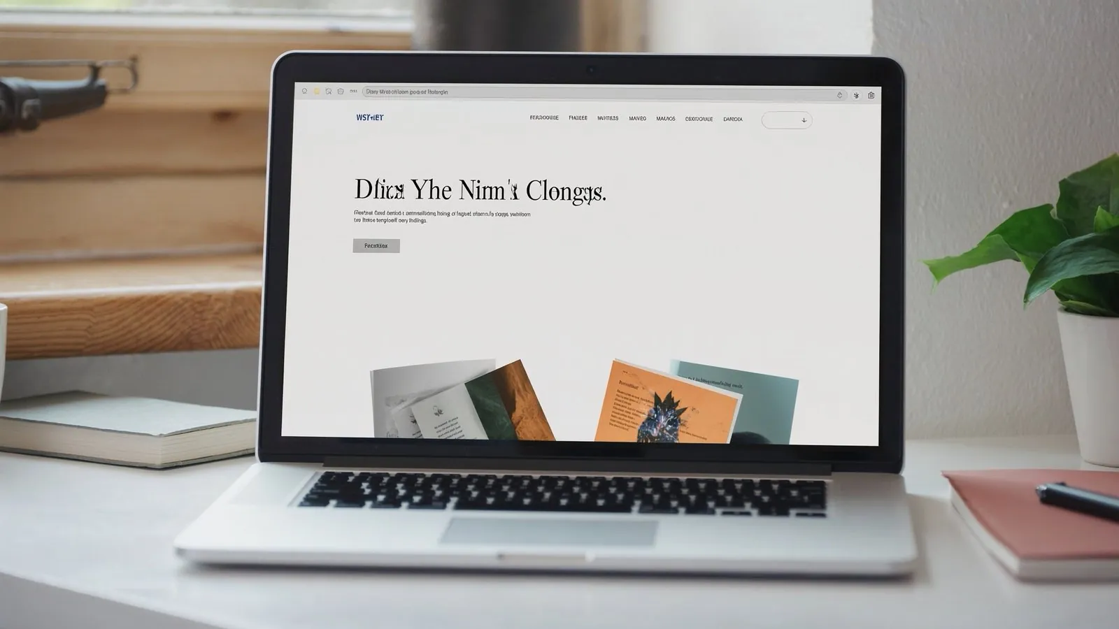 Ordinateur portable affichant une page d'accueil de site web épurée — les ingrédients d'une home qui convertit